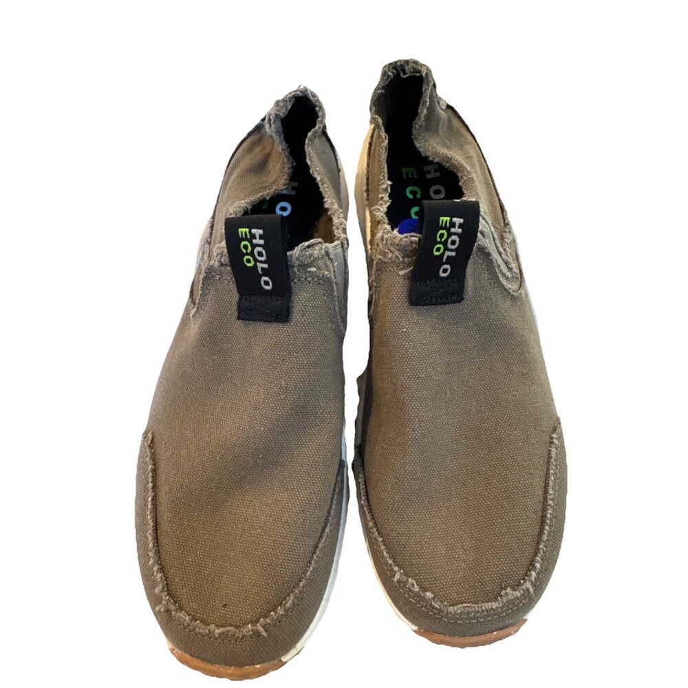 Athena Moc Canvas by Holo Footwear, Men's, Coyote Gray Size 11.5